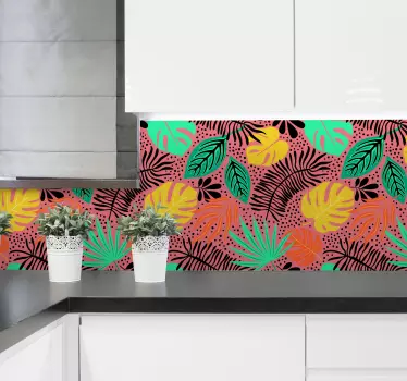 water color Jungle nature stickers - TenStickers