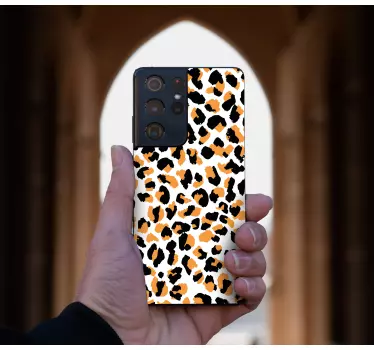 White leopard skin Samsung decals - TenStickers