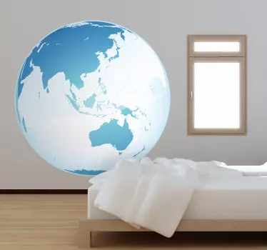 World Map of Asia and Oceania Sticker - TenStickers