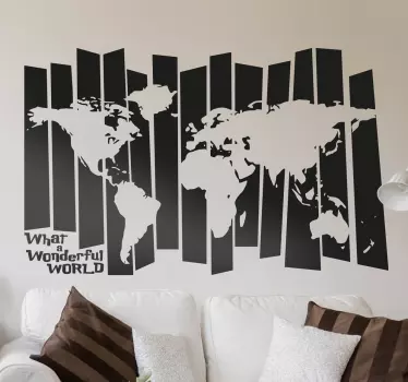Vintage world map wall sticker - TenStickers