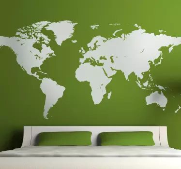 World map wall sticker - TenStickers