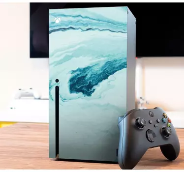 Xbox wrap aqua marble design - TenStickers
