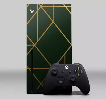 Xbox wrap in geometric green design - TenStickers