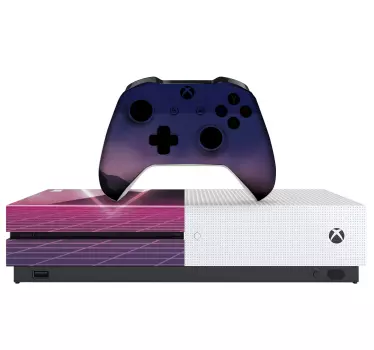 Xbox wrap retro geometric mountains - TenStickers