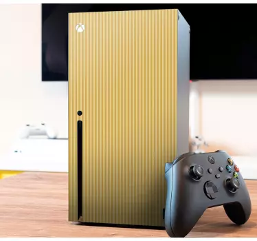 Xbox wrap striped golden cover - TenStickers