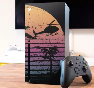 Xbox wrap vibrant sunset scene - TenStickers
