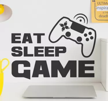 You eat, you sleep, you play video game wall  decal - TenStickers