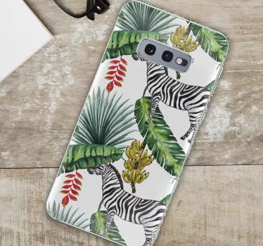 Zebra Tropical Scene Samsung stickers - TenStickers