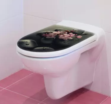Zen ambient with stone bathroom decal - TenStickers