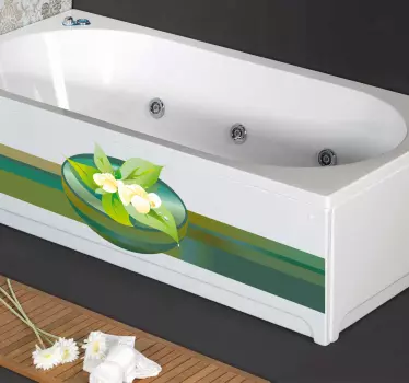 Zen Flower Bathroom Sticker - TenStickers