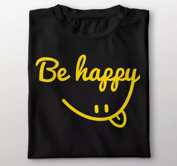 be happy lettering custom t-shirt - TenStickers