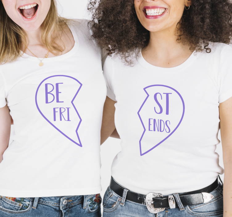 Best friends matching tees couple t-shirts - TenStickers