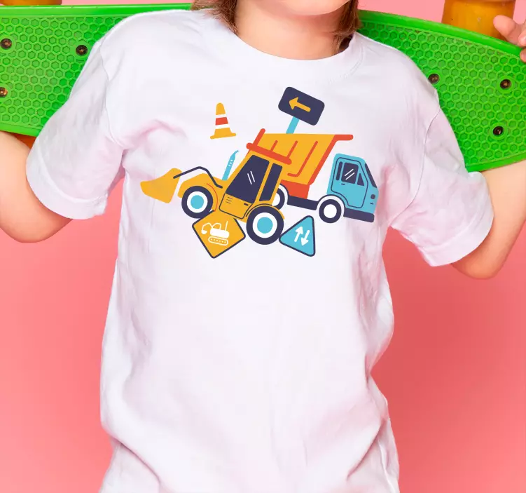 Construction vehicle kids t-shirt - TenStickers