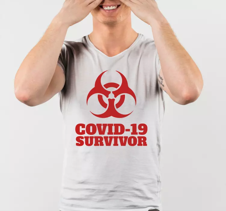 Covid survivor funny design custom t-shirt - TenStickers