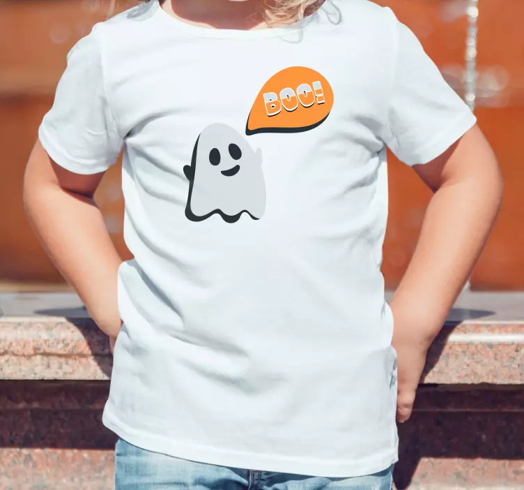 Cute ghost tee kids t-shirt - TenStickers