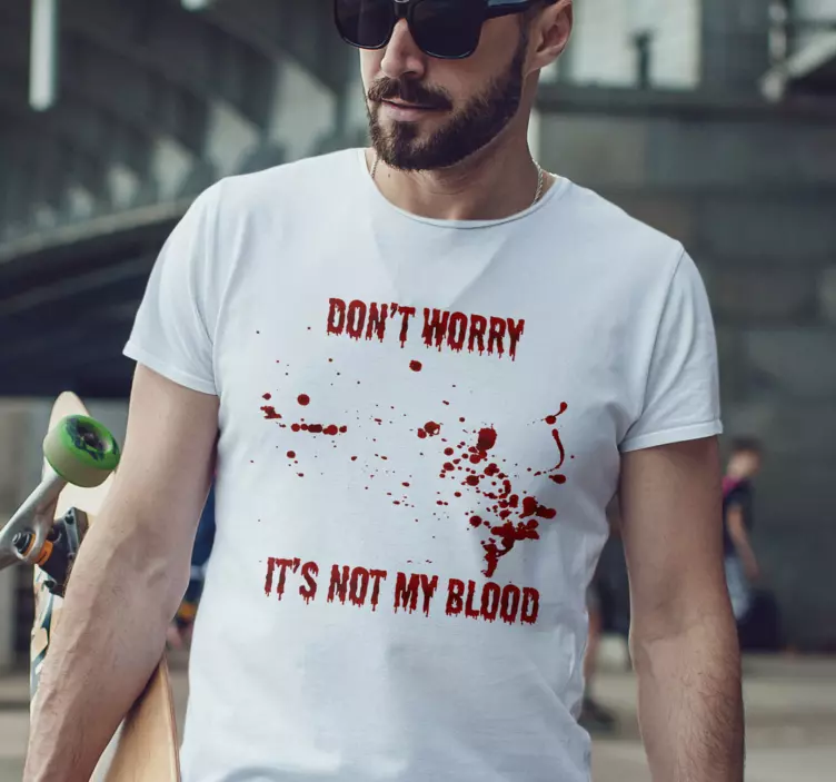 Don't Worry Blood Text Halloween shirt - TenStickers