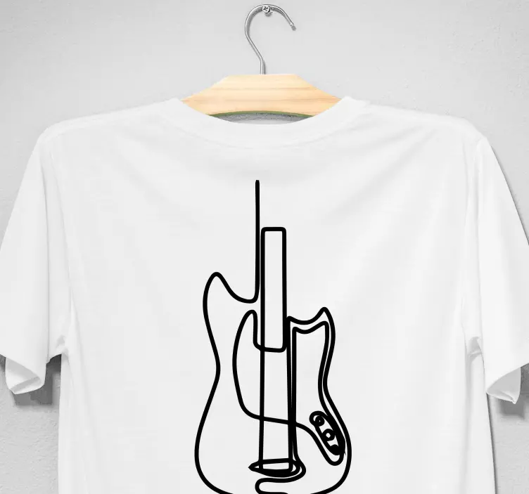 Electric guitar minimalist custom t-shirt - TenStickers