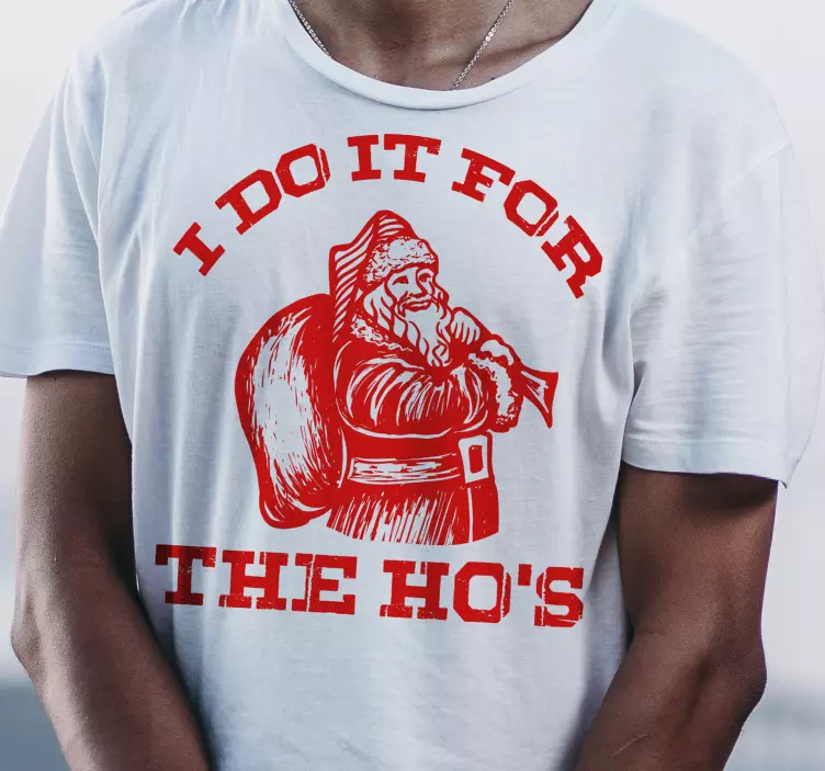 Humorous Santa Christmas t-shirt - TenStickers