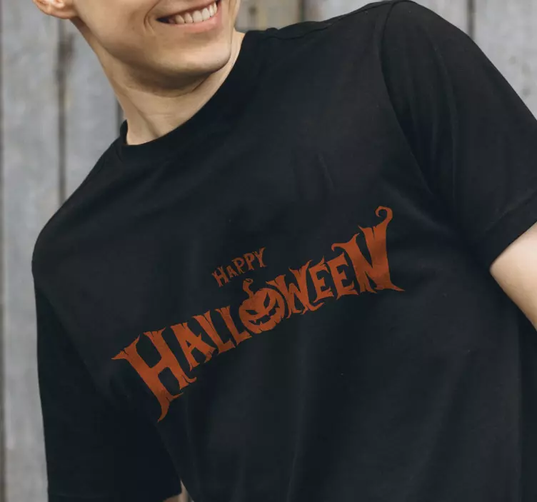 I Pumpkin Halloween Text Halloween shirt - TenStickers