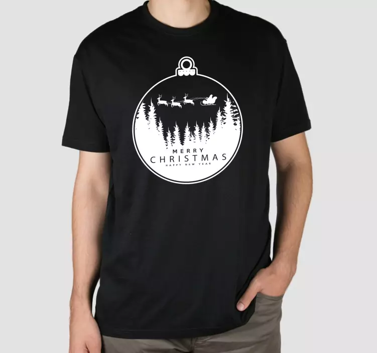 Merry christmas with backdrops shirt - TenStickers