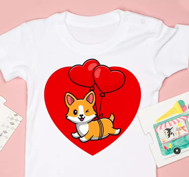 Orange Koala with balloon Kids t-shirt - TenStickers