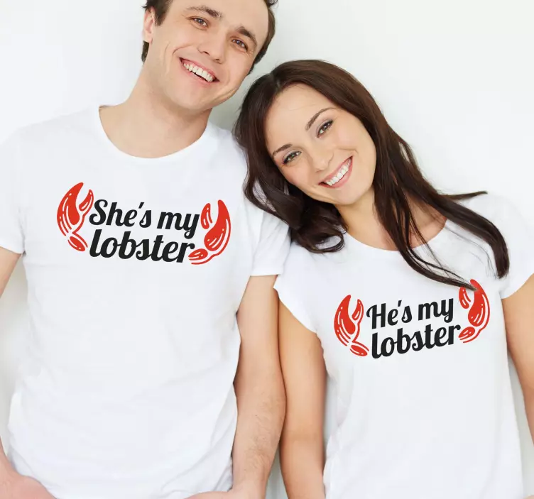 She is my lobster  design Couple t shirts - TenStickers