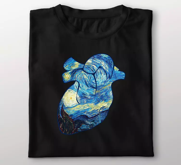 Starry Night Vincent van Gogh inspired t-shirt - TenStickers