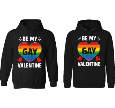 Lgbt be my gay valentine couple t-shirts - TenStickers