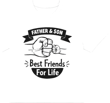 Father and son t-shirts paternal fist bump - TenStickers