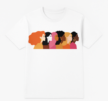 Diverse women profile t-shirt - TenStickers