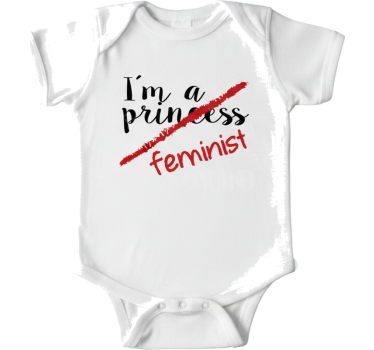 Baby t-shirt with modern feminist text graphic - TenStickers