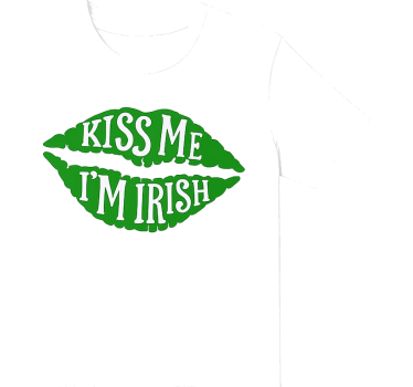 Kiss me i'm irish shirt st patrick's green kisses - TenStickers