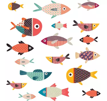 Sailor colorful fishes Kids t-shirt - TenStickers