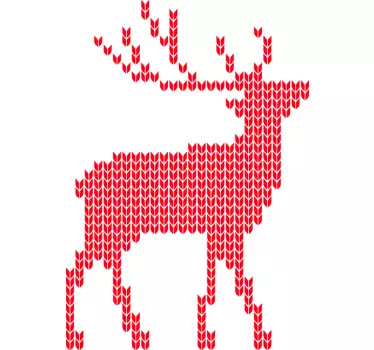 Christmas t-shirt with red reindeer design - TenStickers