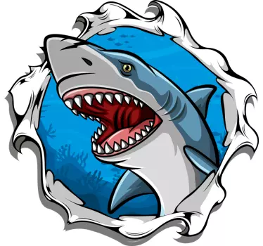 Big shark 3D Kids shirt - TenStickers