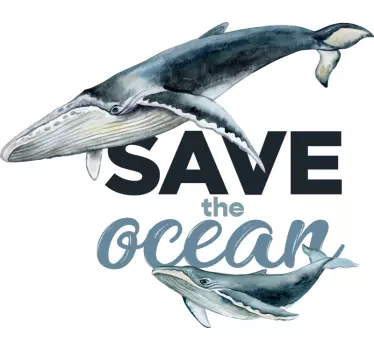 Save ocean awareness t-shirt - TenStickers