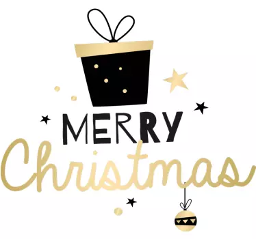 Christmas t-shirt gift box celebration - TenStickers