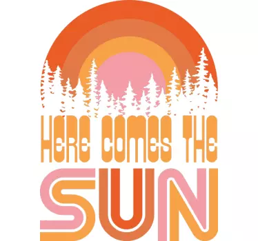 Sunrise forest graphic t-shirt - TenStickers