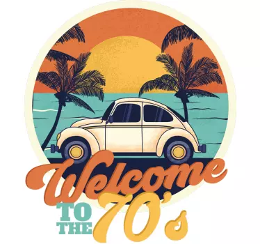Retro beach vibes t-shirt - TenStickers