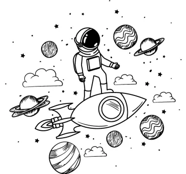 Man in space Kids shirt - TenStickers