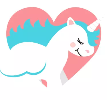 Kids t-shirt unicorn heart charm - TenStickers