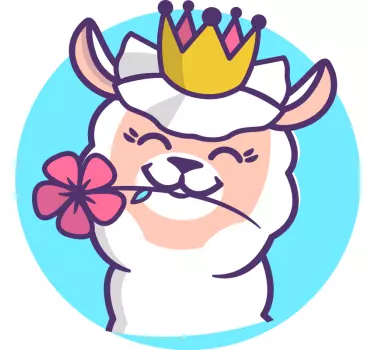 Alpaca with Flower Crown Kids shirt - TenStickers