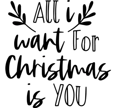 Christmas t-shirt all i want for christmas - TenStickers