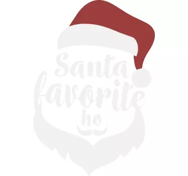 Christmas t-shirt santa's favorite holiday - TenStickers