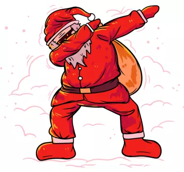 Dapping santa klaus christmas tee shirts - TenStickers