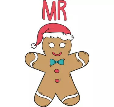 Mr and mrs gingerbread christmas tee shirts - TenStickers