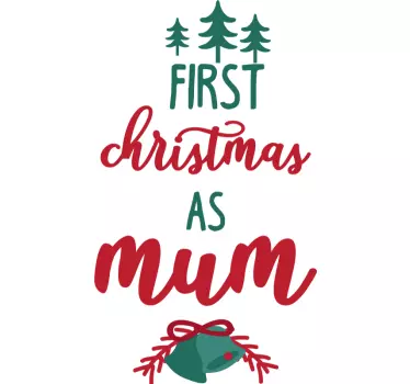 First as mum/dad christmas tee shirts - TenStickers