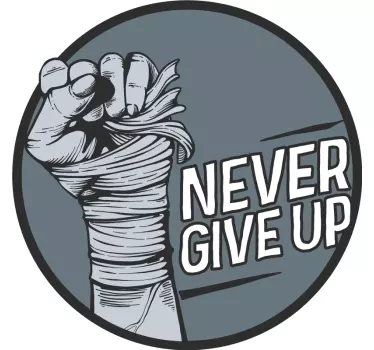 Never Give Up Motivation t-shirt - TenStickers