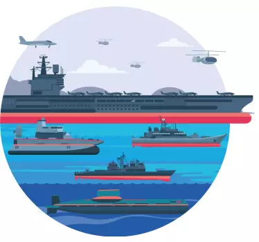 Navy fleet display t-shirt - TenStickers