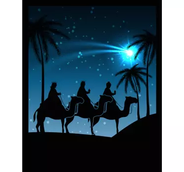 Christmas t-shirt three kings' journey - TenStickers